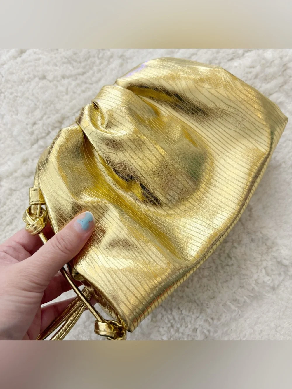 Gold Metallic Crossbody Bag